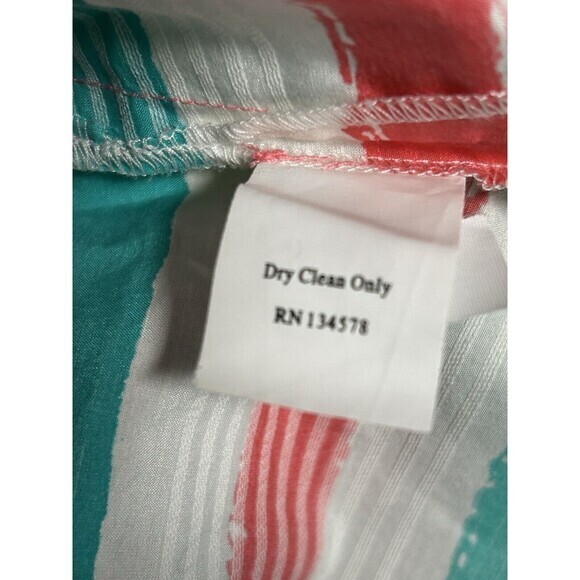 VINEYARD VINES Cotton Silk Blend Preppy Multi Color Striped tunic‎ M whimsical - Picture 7 of 8